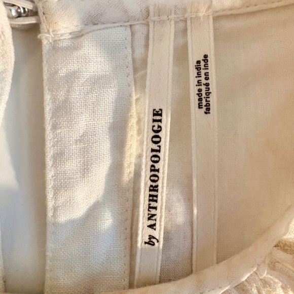 Anthropologie Lainie Long-Sleeve Lace Cutwork Blouse, size XS, Cream - Picture 7 of 8